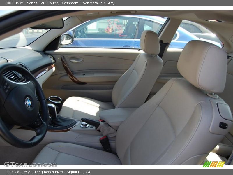 Cashmere Silver Metallic / Grey 2008 BMW 1 Series 128i Coupe
