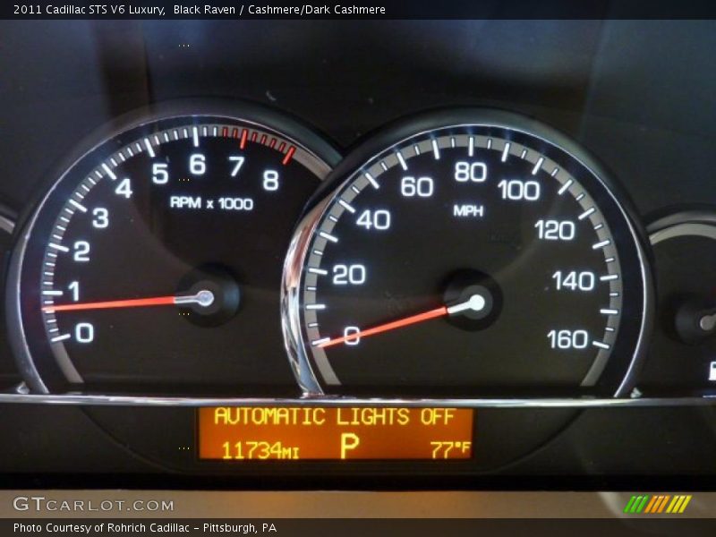 Black Raven / Cashmere/Dark Cashmere 2011 Cadillac STS V6 Luxury