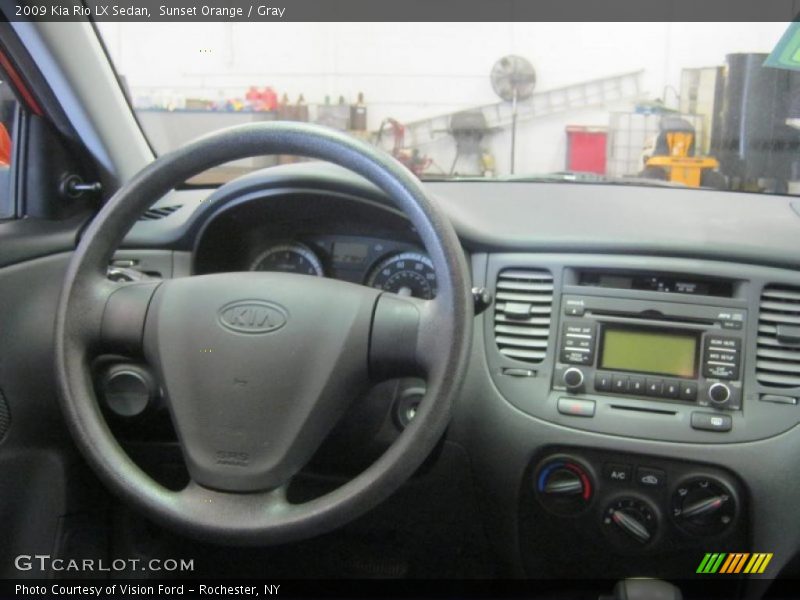 Sunset Orange / Gray 2009 Kia Rio LX Sedan