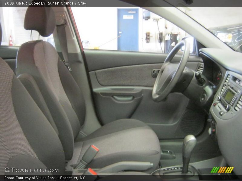 Sunset Orange / Gray 2009 Kia Rio LX Sedan