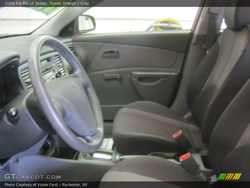 Sunset Orange / Gray 2009 Kia Rio LX Sedan