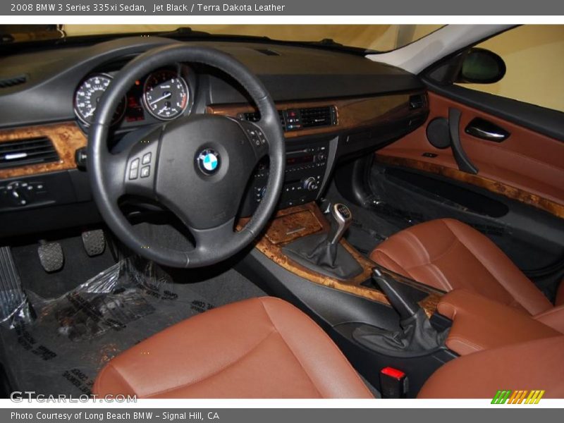 Jet Black / Terra Dakota Leather 2008 BMW 3 Series 335xi Sedan