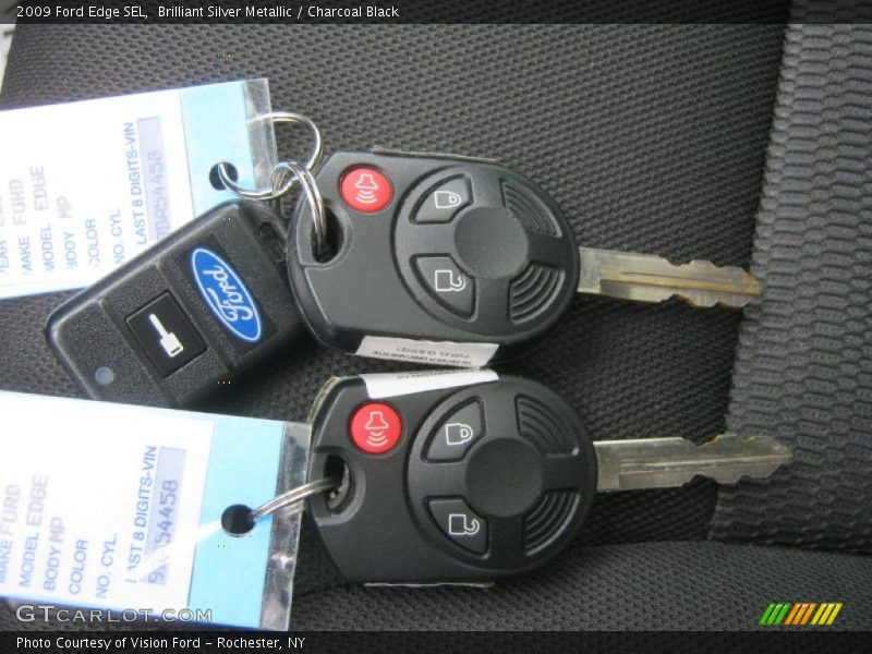 Brilliant Silver Metallic / Charcoal Black 2009 Ford Edge SEL