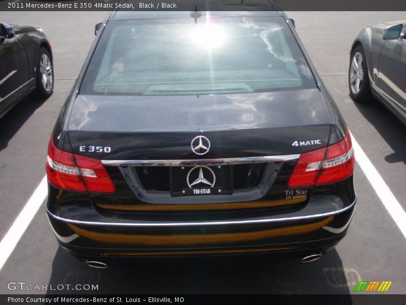 Black / Black 2011 Mercedes-Benz E 350 4Matic Sedan