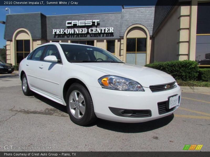 Summit White / Gray 2010 Chevrolet Impala LT