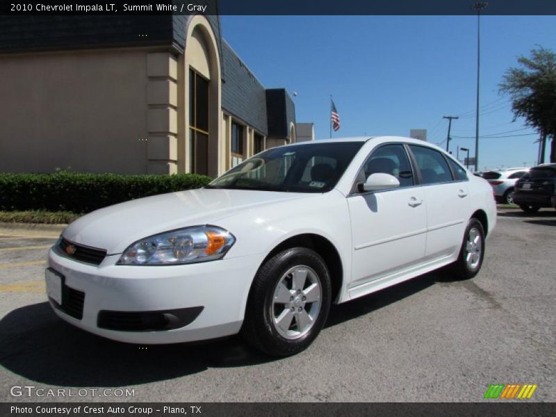 Summit White / Gray 2010 Chevrolet Impala LT