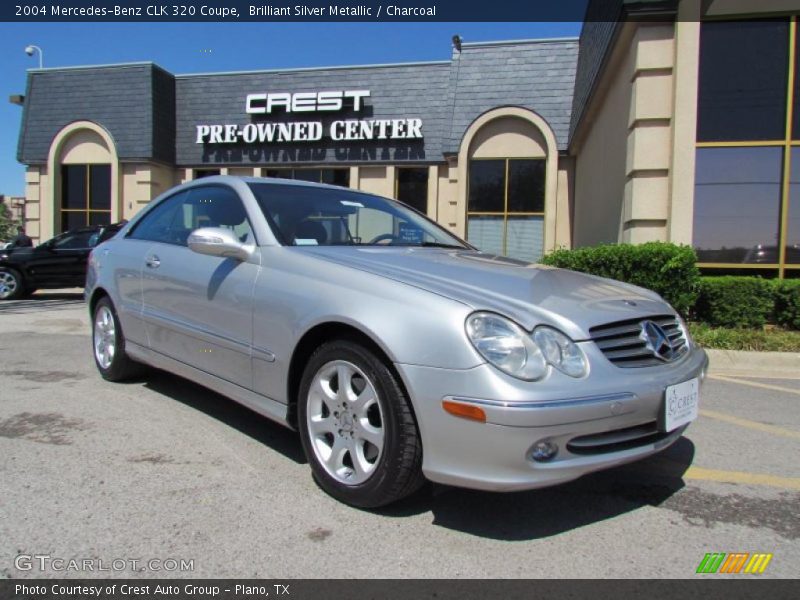 Brilliant Silver Metallic / Charcoal 2004 Mercedes-Benz CLK 320 Coupe