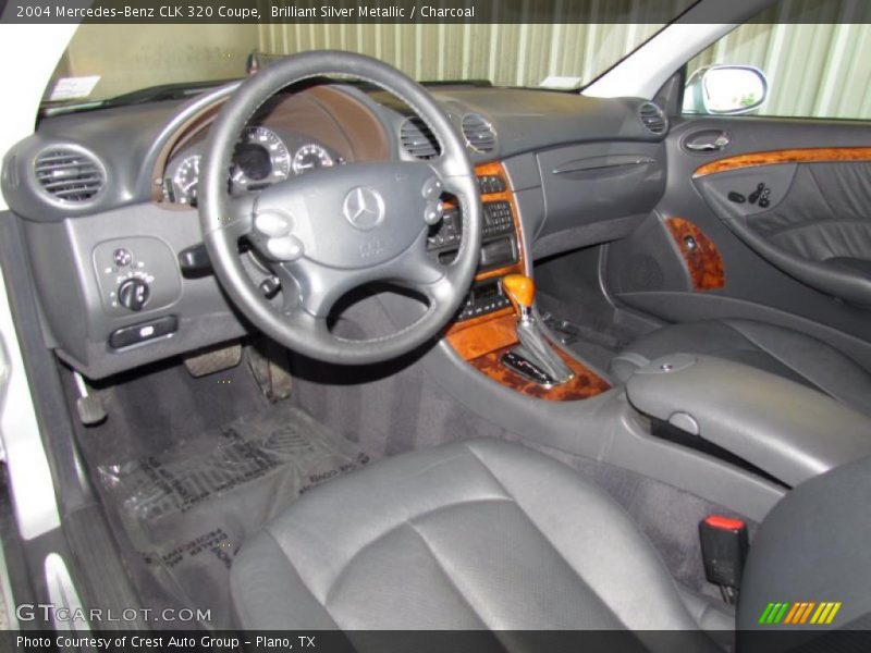 Brilliant Silver Metallic / Charcoal 2004 Mercedes-Benz CLK 320 Coupe
