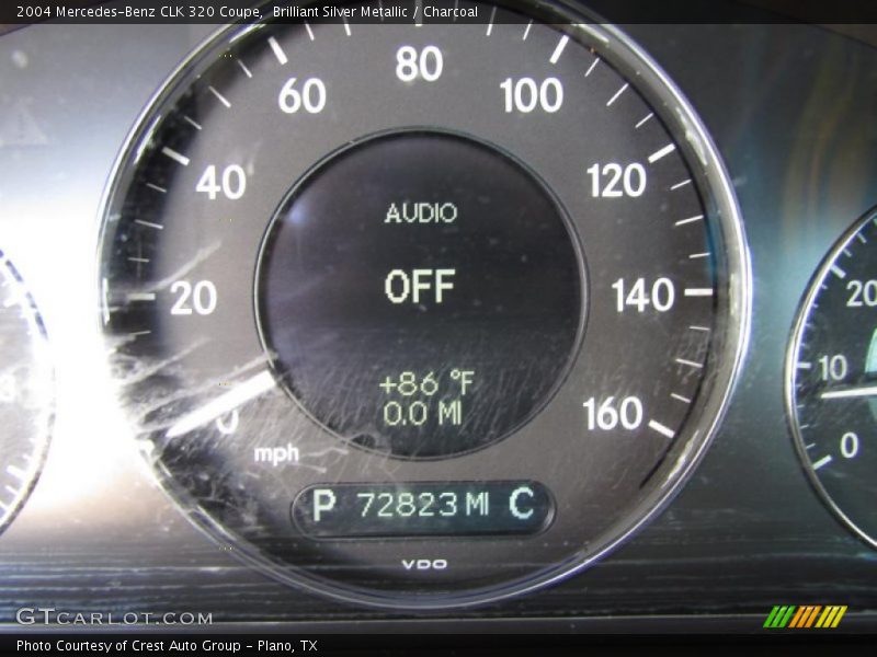 Brilliant Silver Metallic / Charcoal 2004 Mercedes-Benz CLK 320 Coupe