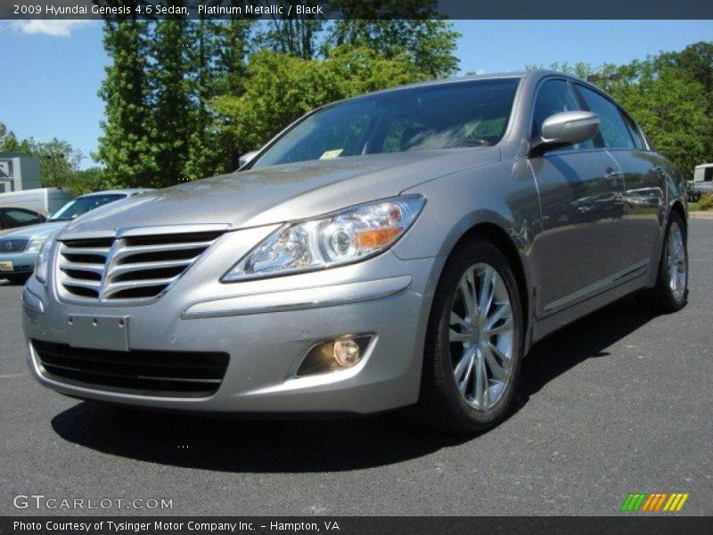 Platinum Metallic / Black 2009 Hyundai Genesis 4.6 Sedan
