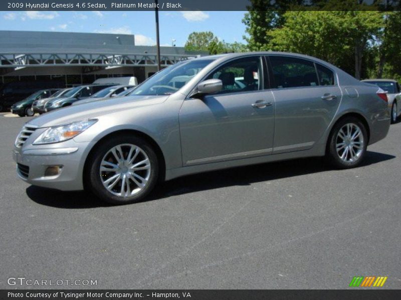 Platinum Metallic / Black 2009 Hyundai Genesis 4.6 Sedan