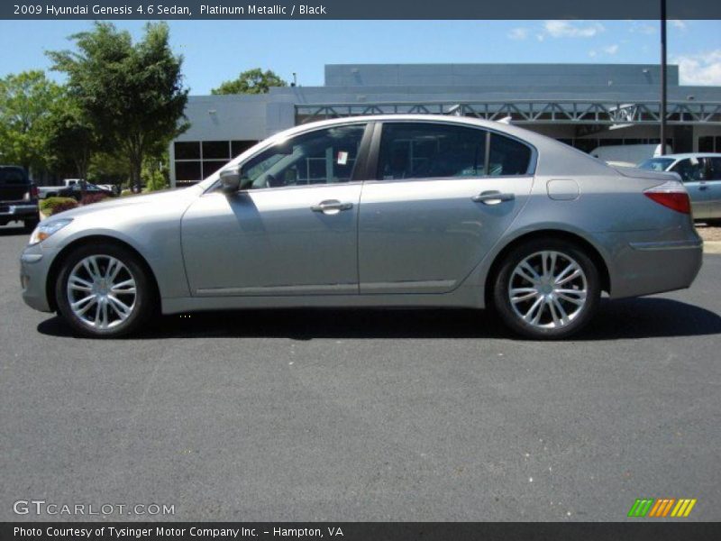 Platinum Metallic / Black 2009 Hyundai Genesis 4.6 Sedan