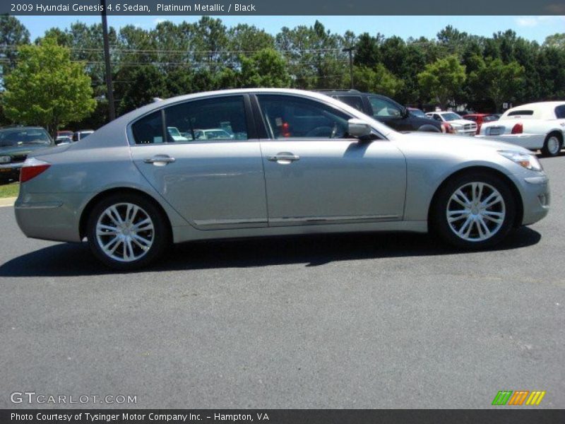 Platinum Metallic / Black 2009 Hyundai Genesis 4.6 Sedan