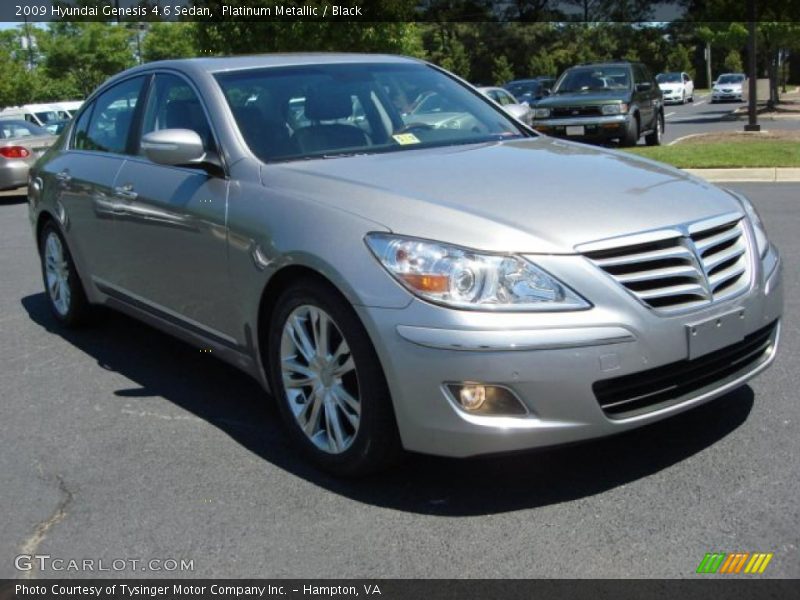 Platinum Metallic / Black 2009 Hyundai Genesis 4.6 Sedan