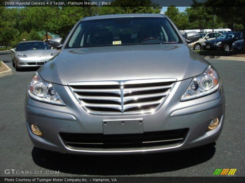 Platinum Metallic / Black 2009 Hyundai Genesis 4.6 Sedan