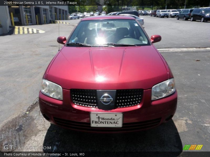 Inferno Red / Taupe 2005 Nissan Sentra 1.8 S