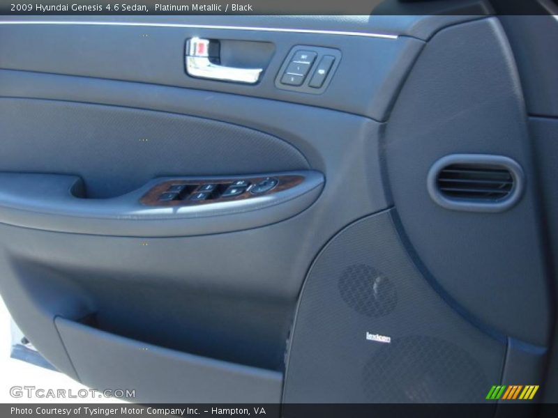 Platinum Metallic / Black 2009 Hyundai Genesis 4.6 Sedan