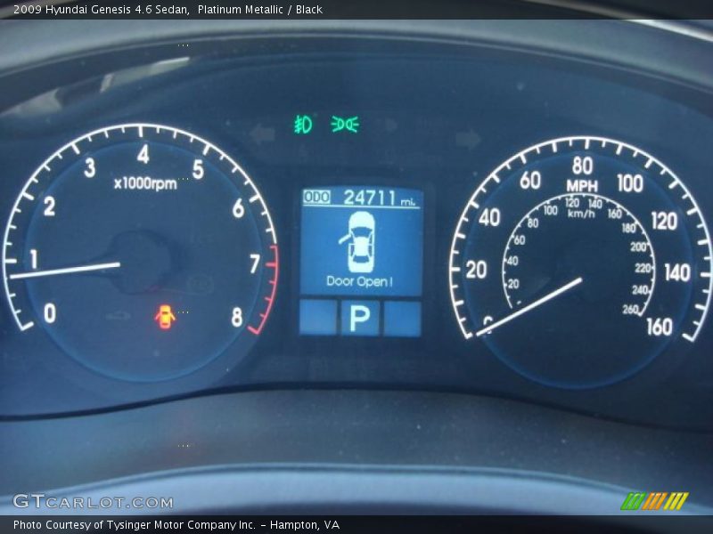 Platinum Metallic / Black 2009 Hyundai Genesis 4.6 Sedan