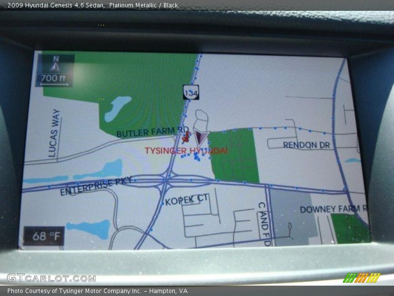 Platinum Metallic / Black 2009 Hyundai Genesis 4.6 Sedan