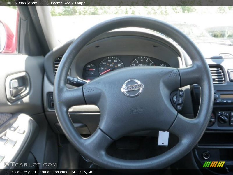 Inferno Red / Taupe 2005 Nissan Sentra 1.8 S