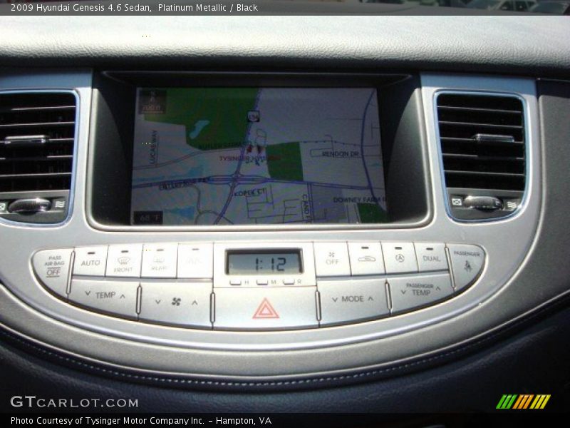 Platinum Metallic / Black 2009 Hyundai Genesis 4.6 Sedan
