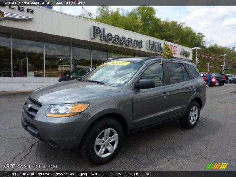 Steel Gray / Gray 2009 Hyundai Santa Fe GLS