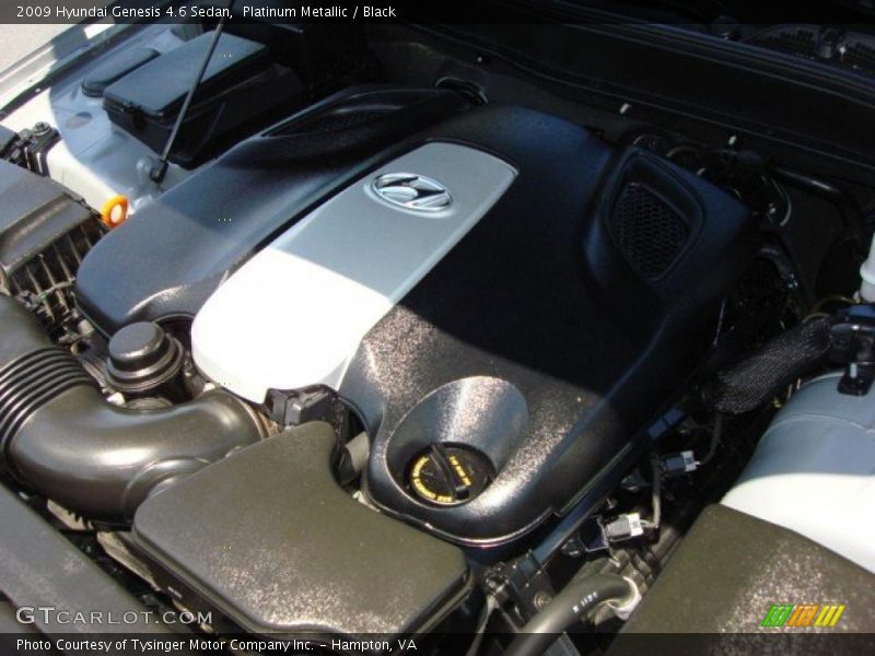Platinum Metallic / Black 2009 Hyundai Genesis 4.6 Sedan