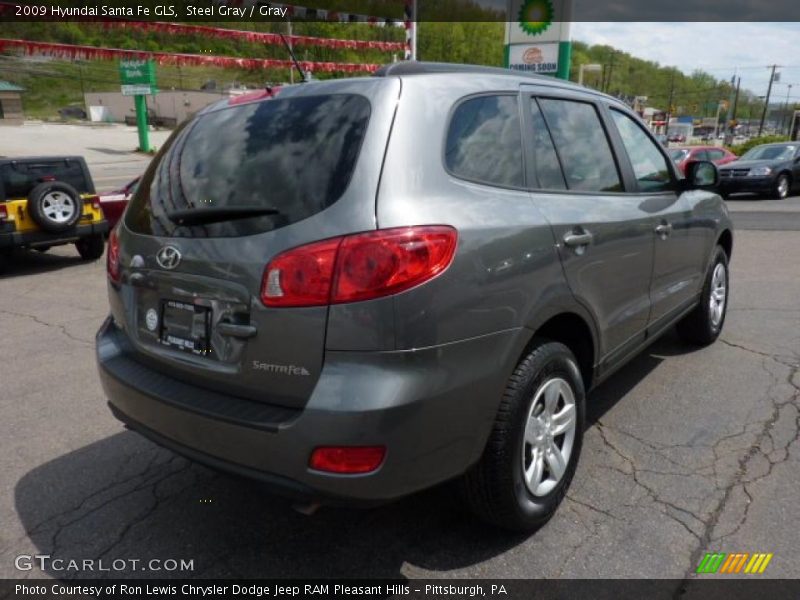 Steel Gray / Gray 2009 Hyundai Santa Fe GLS