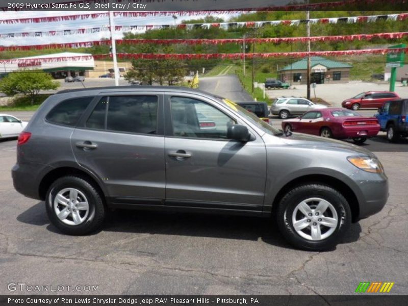 Steel Gray / Gray 2009 Hyundai Santa Fe GLS