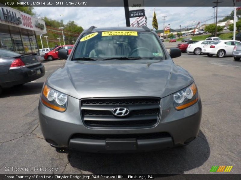 Steel Gray / Gray 2009 Hyundai Santa Fe GLS