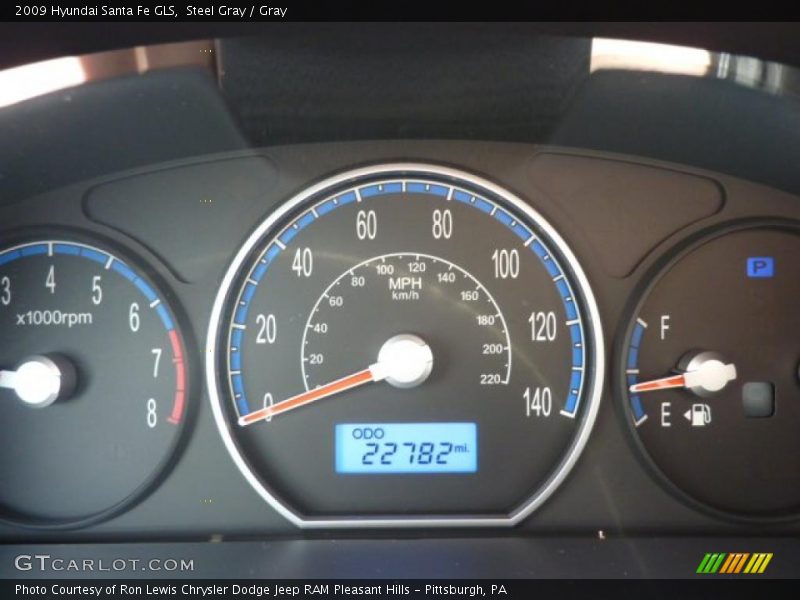 Steel Gray / Gray 2009 Hyundai Santa Fe GLS