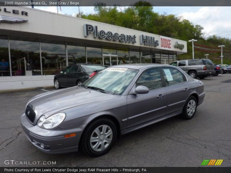 Steel Gray / Beige 2005 Hyundai Sonata GL