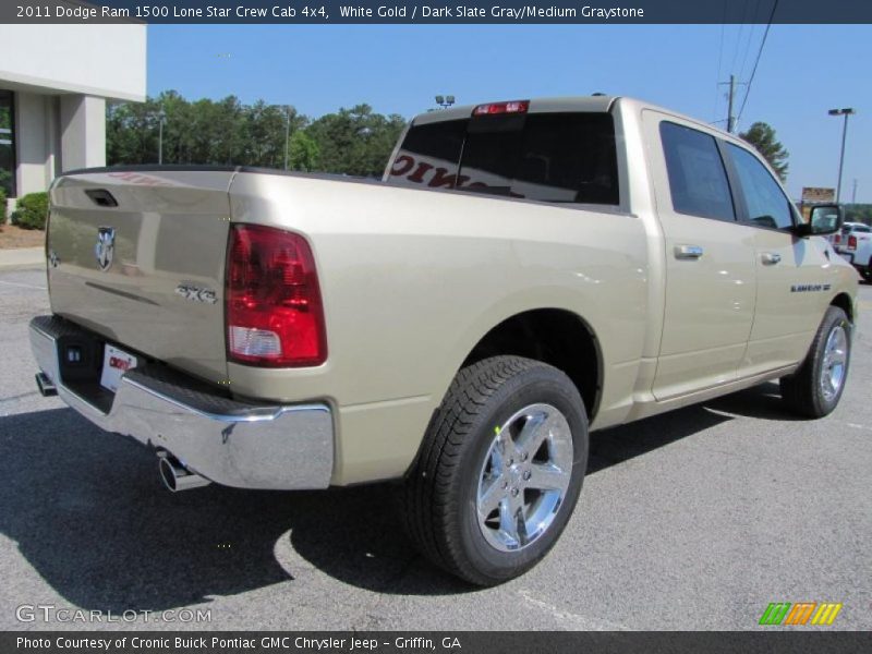 White Gold / Dark Slate Gray/Medium Graystone 2011 Dodge Ram 1500 Lone Star Crew Cab 4x4