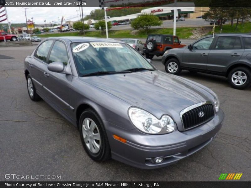 Steel Gray / Beige 2005 Hyundai Sonata GL