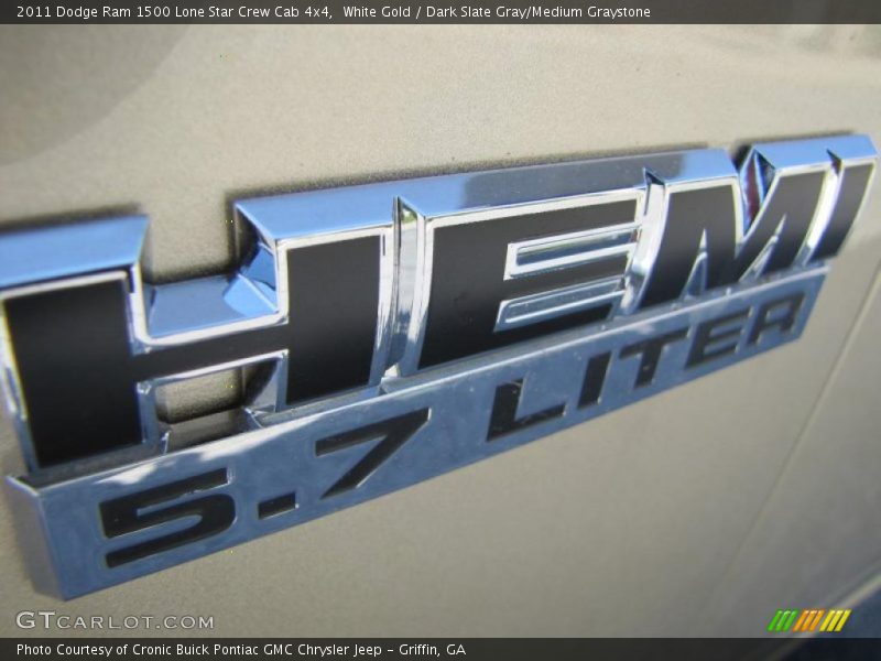 White Gold / Dark Slate Gray/Medium Graystone 2011 Dodge Ram 1500 Lone Star Crew Cab 4x4