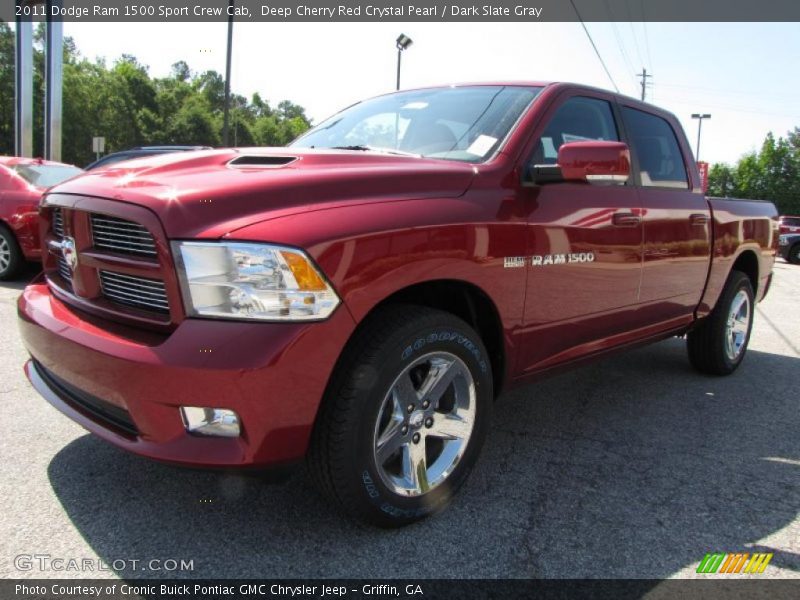 Deep Cherry Red Crystal Pearl / Dark Slate Gray 2011 Dodge Ram 1500 Sport Crew Cab