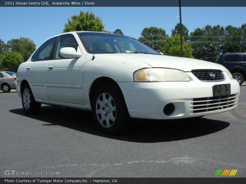 Avalanche White / Stone 2001 Nissan Sentra GXE