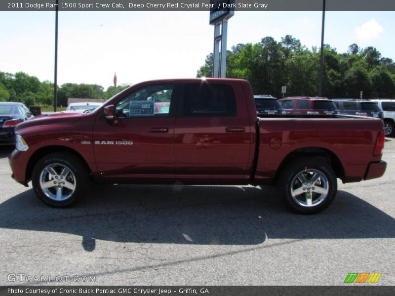 Deep Cherry Red Crystal Pearl / Dark Slate Gray 2011 Dodge Ram 1500 Sport Crew Cab