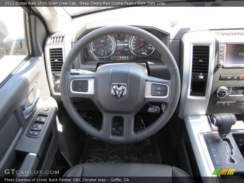 Deep Cherry Red Crystal Pearl / Dark Slate Gray 2011 Dodge Ram 1500 Sport Crew Cab