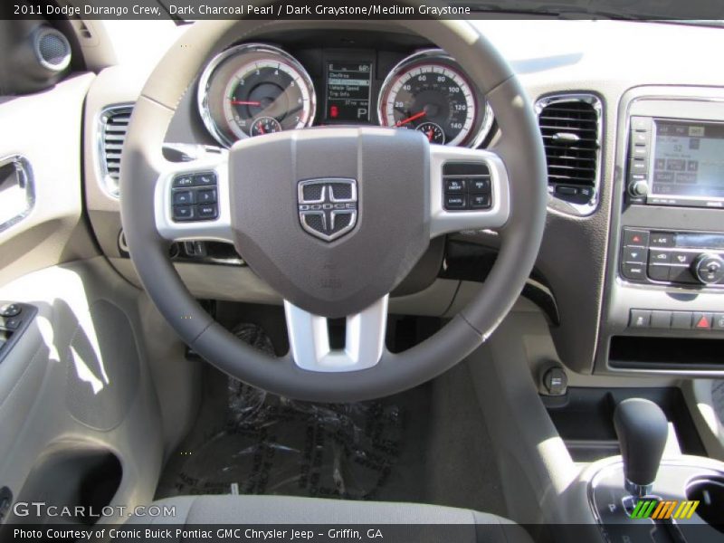 Dark Charcoal Pearl / Dark Graystone/Medium Graystone 2011 Dodge Durango Crew