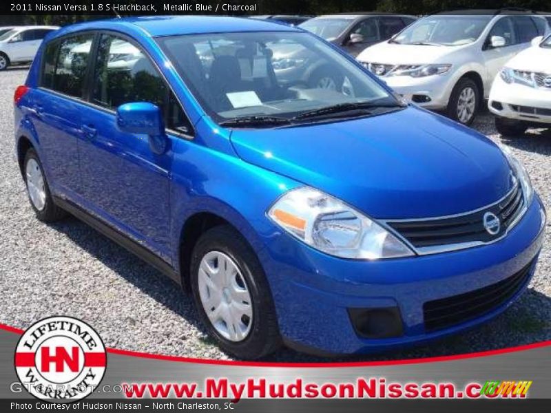 Metallic Blue / Charcoal 2011 Nissan Versa 1.8 S Hatchback