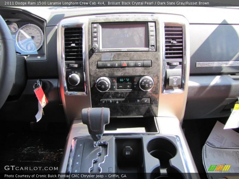 Brilliant Black Crystal Pearl / Dark Slate Gray/Russet Brown 2011 Dodge Ram 1500 Laramie Longhorn Crew Cab 4x4
