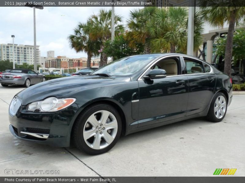 Botanical Green Metallic / Barley Beige/Truffle Brown 2011 Jaguar XF Sport Sedan