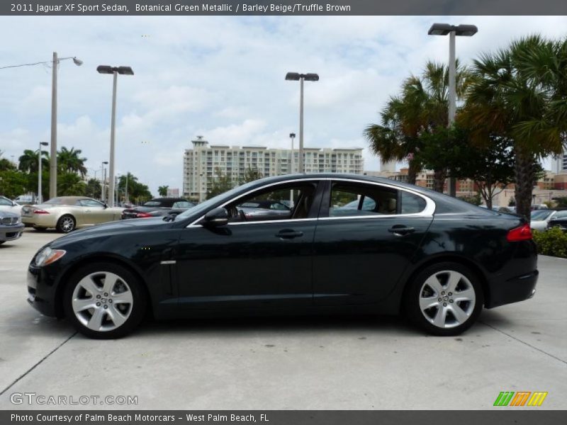 Botanical Green Metallic / Barley Beige/Truffle Brown 2011 Jaguar XF Sport Sedan