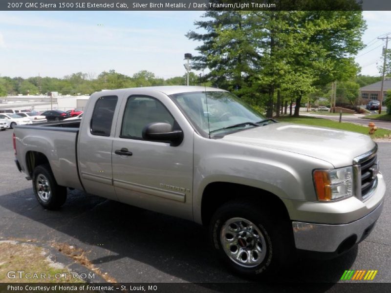 Silver Birch Metallic / Dark Titanium/Light Titanium 2007 GMC Sierra 1500 SLE Extended Cab