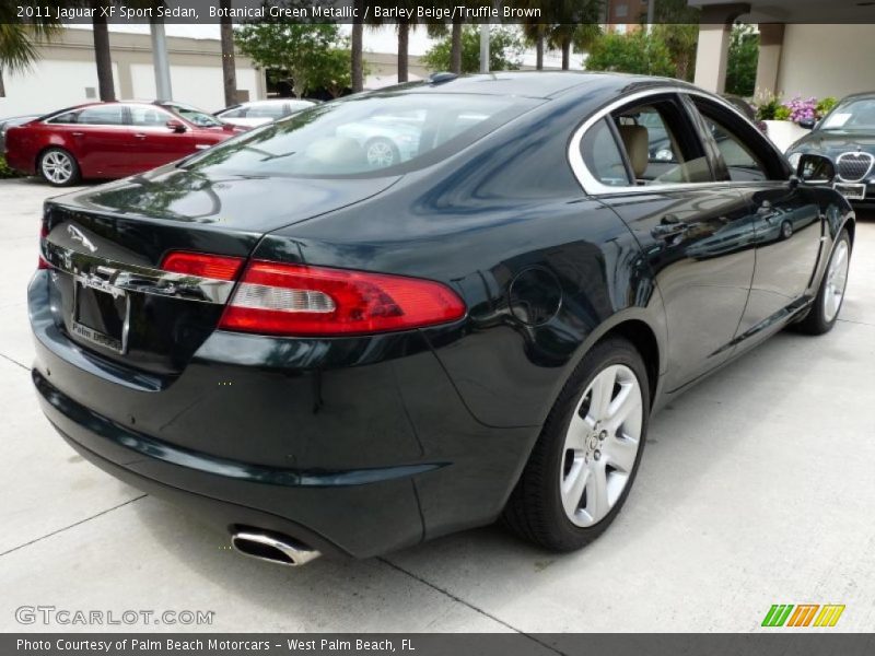 Botanical Green Metallic / Barley Beige/Truffle Brown 2011 Jaguar XF Sport Sedan