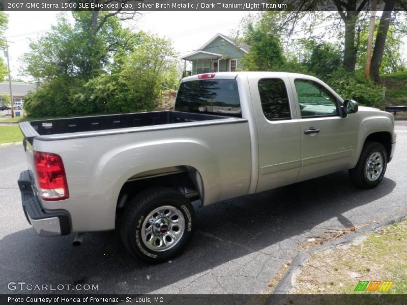 Silver Birch Metallic / Dark Titanium/Light Titanium 2007 GMC Sierra 1500 SLE Extended Cab