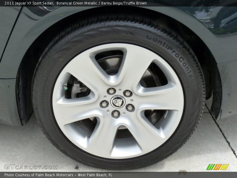 Botanical Green Metallic / Barley Beige/Truffle Brown 2011 Jaguar XF Sport Sedan
