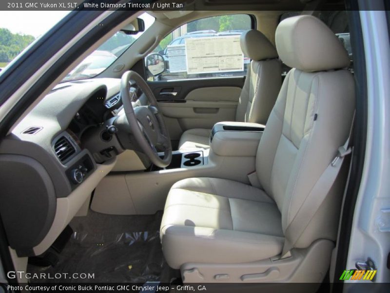 White Diamond Tintcoat / Light Tan 2011 GMC Yukon XL SLT