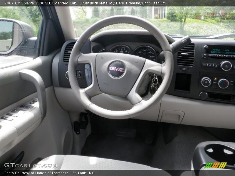 Silver Birch Metallic / Dark Titanium/Light Titanium 2007 GMC Sierra 1500 SLE Extended Cab